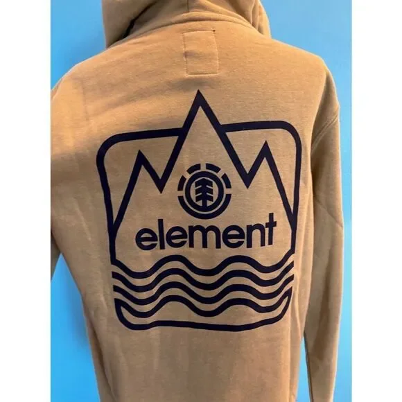 New ELEMENT Hoodie Sweatshirt Graphics Cotton Blend Small Brown Black - Picture 1 of 8